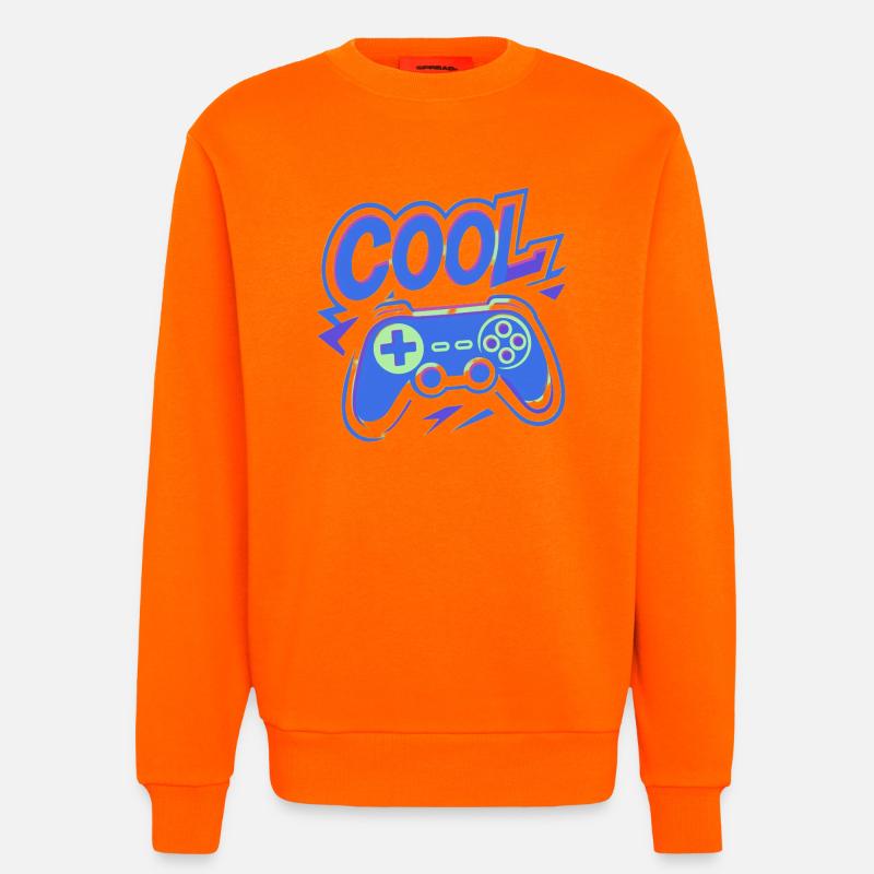 Neon Gaming Controller - Sweatshirt - made by SPREAD  - SUNSET ORANGE