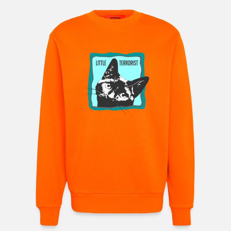 Katzenporträt mit Slogans - Sweatshirt - made by SPREAD  - SUNSET ORANGE