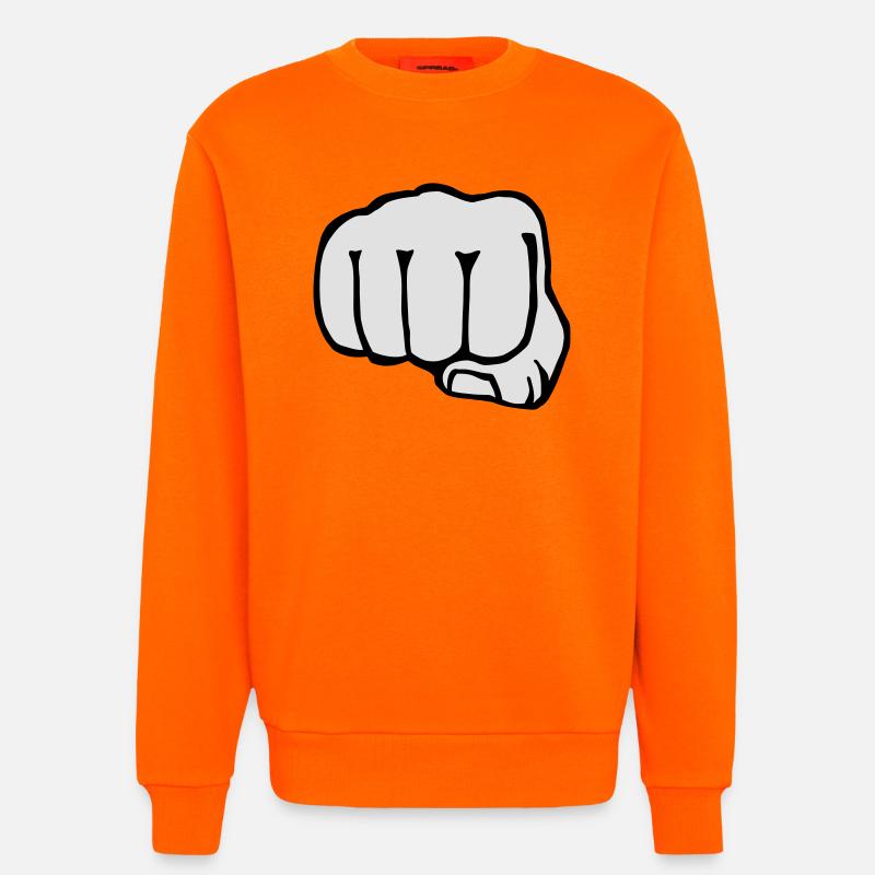 Bruder - Faust - Boxen - Freunde - Freundschaft - Sweatshirt - made by SPREAD  - SUNSET ORANGE
