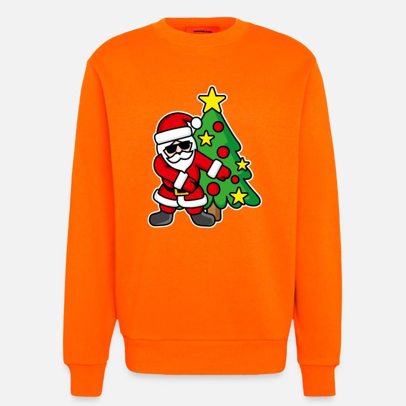 Weihnachtsmann-Weihnachtsbaum FLOSS DANCE FLOSSING - Sweatshirt - made by SPREAD  - SUNSET ORANGE