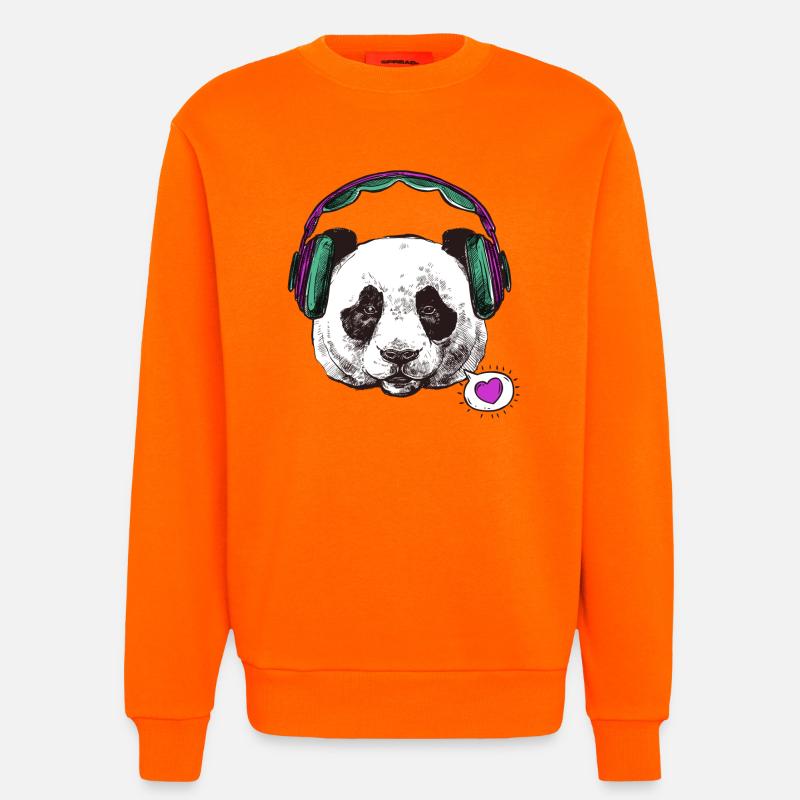 Panda grossesse - Sweat bio décontracté fabriqué en UE - SUNSET ORANGE