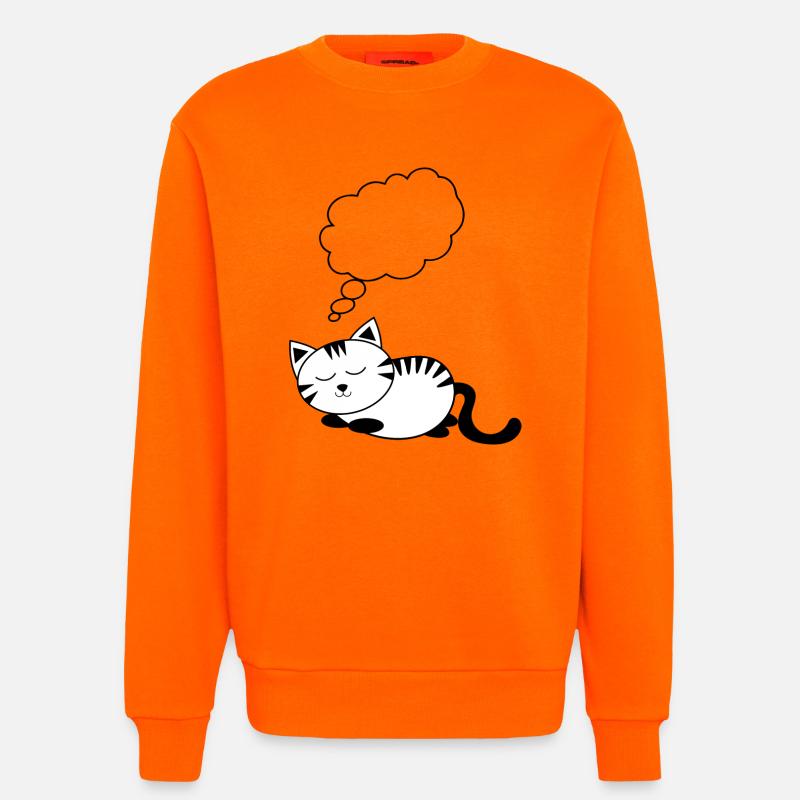 Katze KätzchenTier Comic personalisierbar Geschenk - Sweatshirt - made by SPREAD  - SUNSET ORANGE