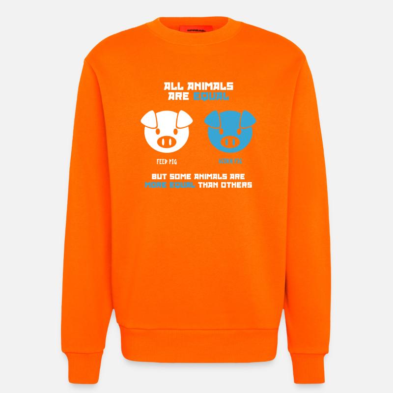 Futterschwein, Eichelschwein (dunkel) - Sweatshirt - made by SPREAD  - SUNSET ORANGE
