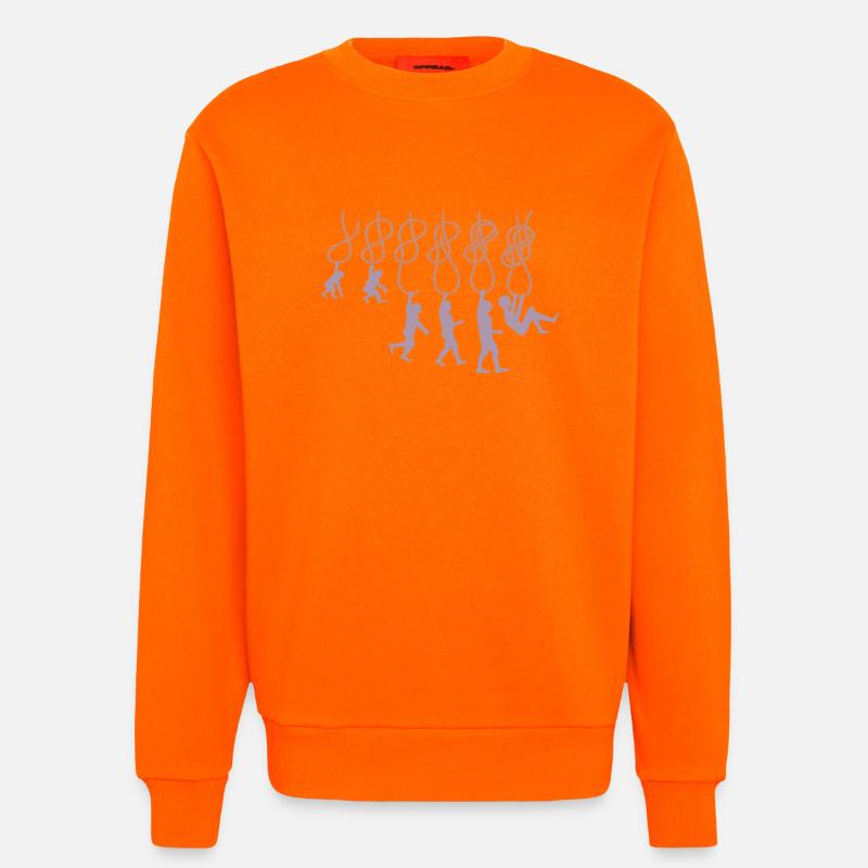 Evolution Climbing Climbing Knot Eighth Knot - Sweatshirt - made by SPREAD  - SUNSET ORANGE