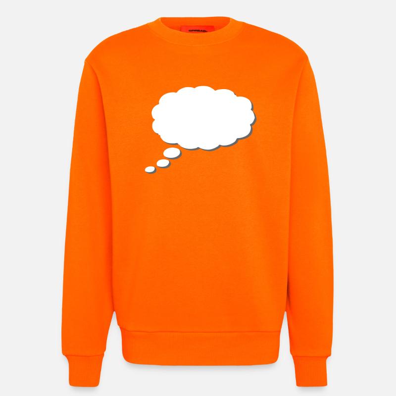 Thought Cloud, Thinkbubble. To personalize - Sweatshirt - made by SPREAD  - SUNSET ORANGE