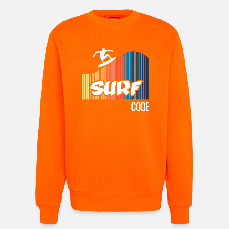 Surfcode (dunkel) - Sweatshirt - made by SPREAD  - SUNSET ORANGE