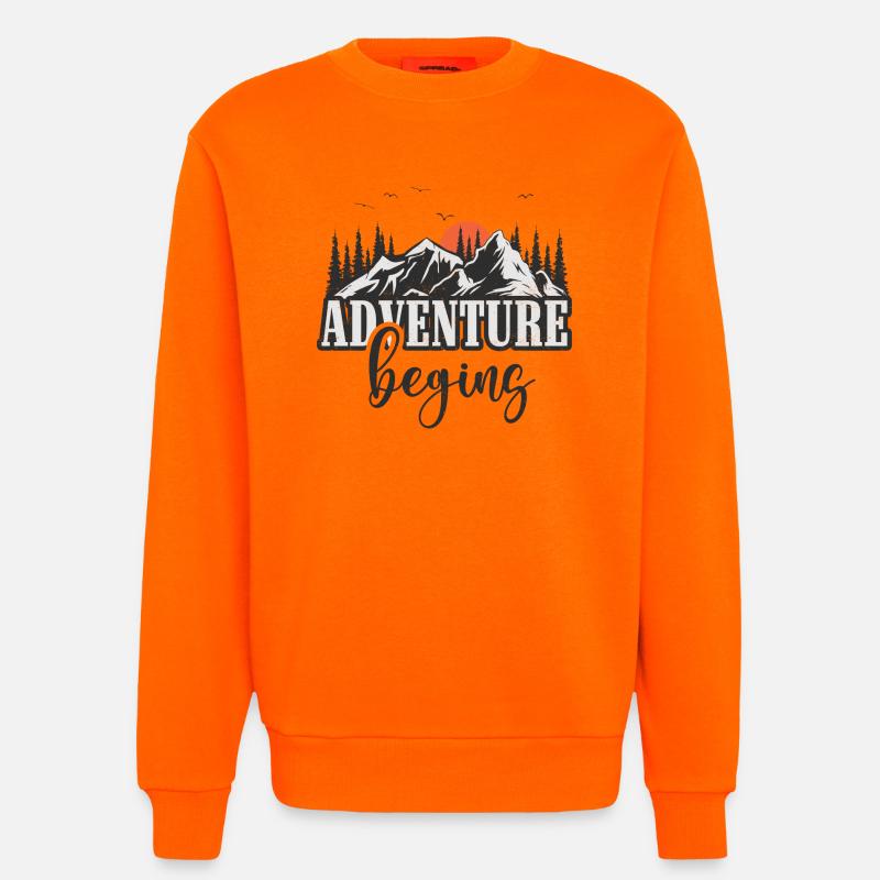 Das Abenteuer beginnt - Sweatshirt - made by SPREAD  - SUNSET ORANGE