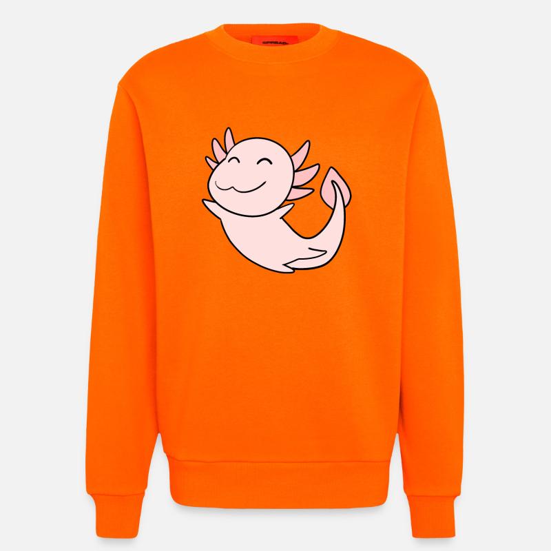 Süßes Axolotl Rosa - Sweatshirt - made by SPREAD  - SUNSET ORANGE