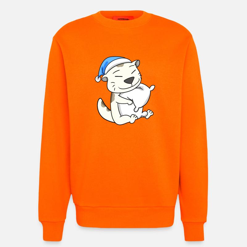 Cat cat breed Devon Rex - Sweatshirt - made by SPREAD - SUNSET ORANGE