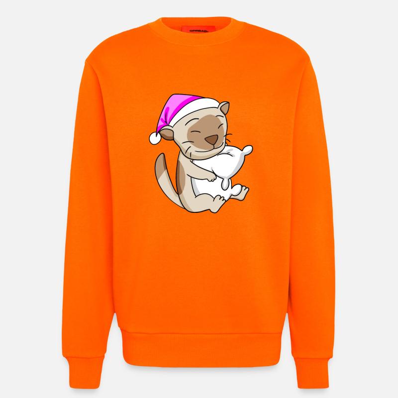 Chat Cat Race Chat Birman - Sweat bio décontracté fabriqué en UE - SUNSET ORANGE