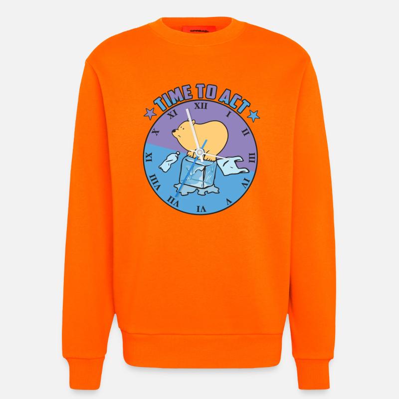 Eisbär auf eis - Sweatshirt - made by SPREAD  - SUNSET ORANGE