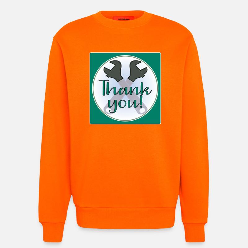 DANKE HANDWERKER - ZANGE - Sweatshirt - made by SPREAD  - SUNSET ORANGE