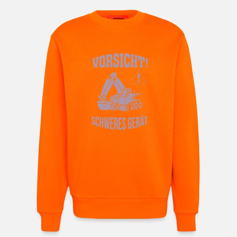 Bagger Baggerfahrer Baugeräteführer Schweres Gerät - Sweatshirt - made by SPREAD  - SUNSET ORANGE