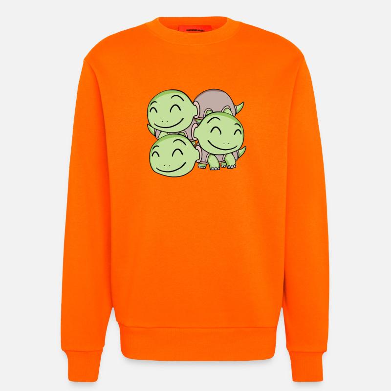 Cute turtles - turtle - Sweatshirt - made by SPREAD - SUNSET ORANGE