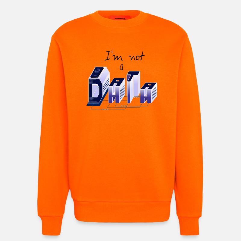 Ich bin kein DATA - Sweatshirt - made by SPREAD  - SUNSET ORANGE