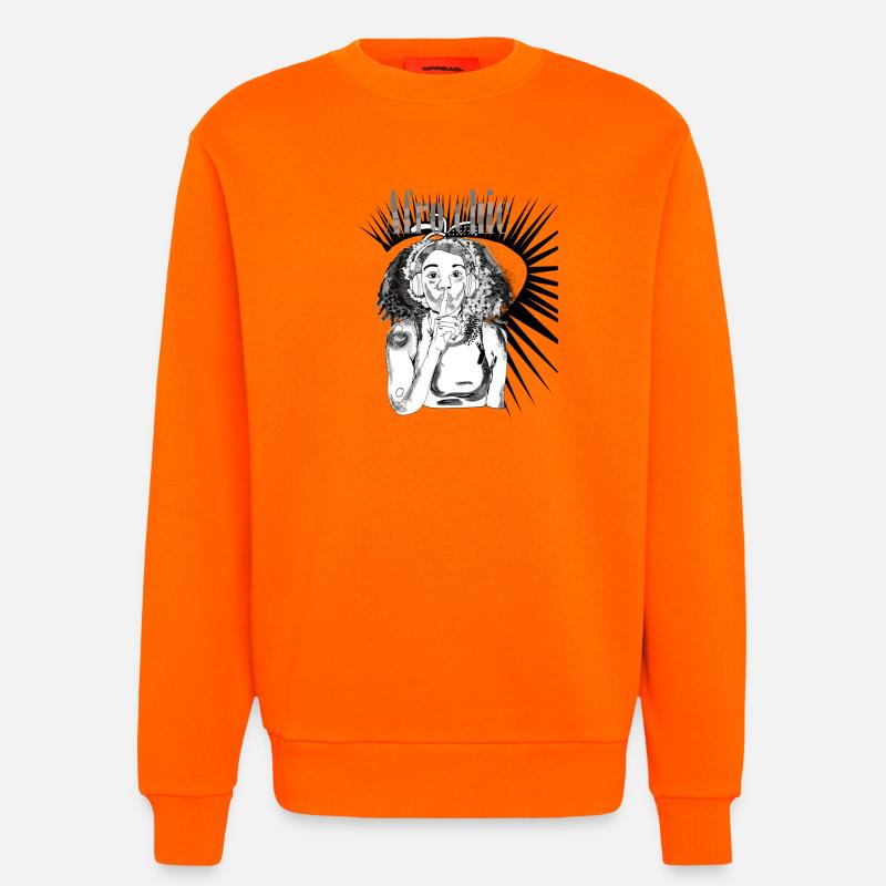 Afro-Chic-Vecter-Kunst - Sweatshirt - made by SPREAD - SUNSET ORANGE