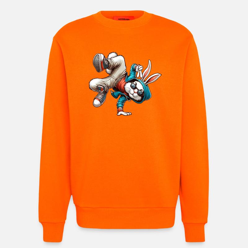 Easter Easter Bunny Dancing Breakdance - Sweatshirt - made by SPREAD  - SUNSET ORANGE