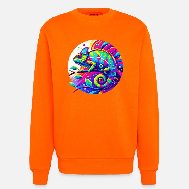 Chamäleon - Sweatshirt - made by SPREAD  - SUNSET ORANGE