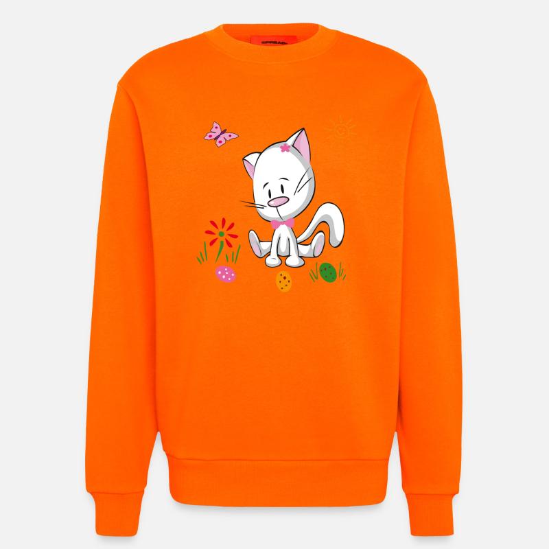 Easter Eggs Easter - Sweatshirt - made by SPREAD  - SUNSET ORANGE