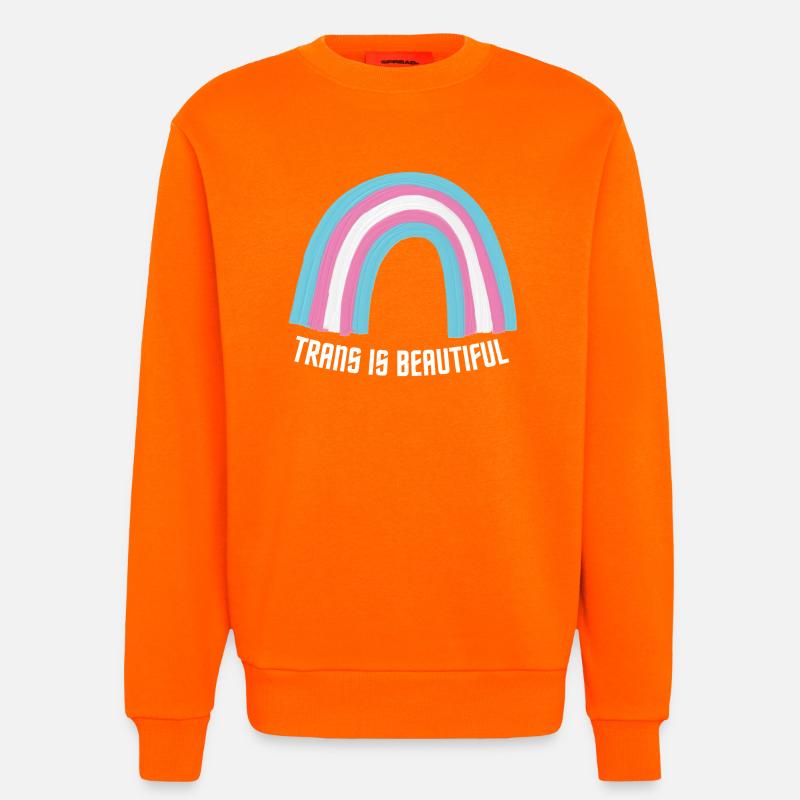 Trans ist wunderschön - Sweatshirt - made by SPREAD  - SUNSET ORANGE