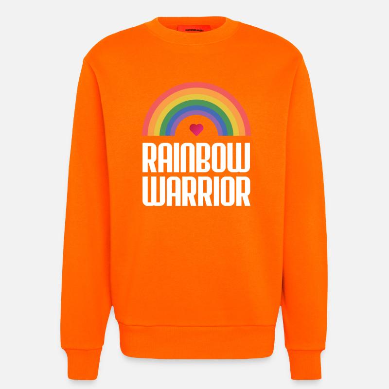 LGBTQ-Pride-Monat - Rainbow Warrior - Sweatshirt - made by SPREAD  - SUNSET ORANGE