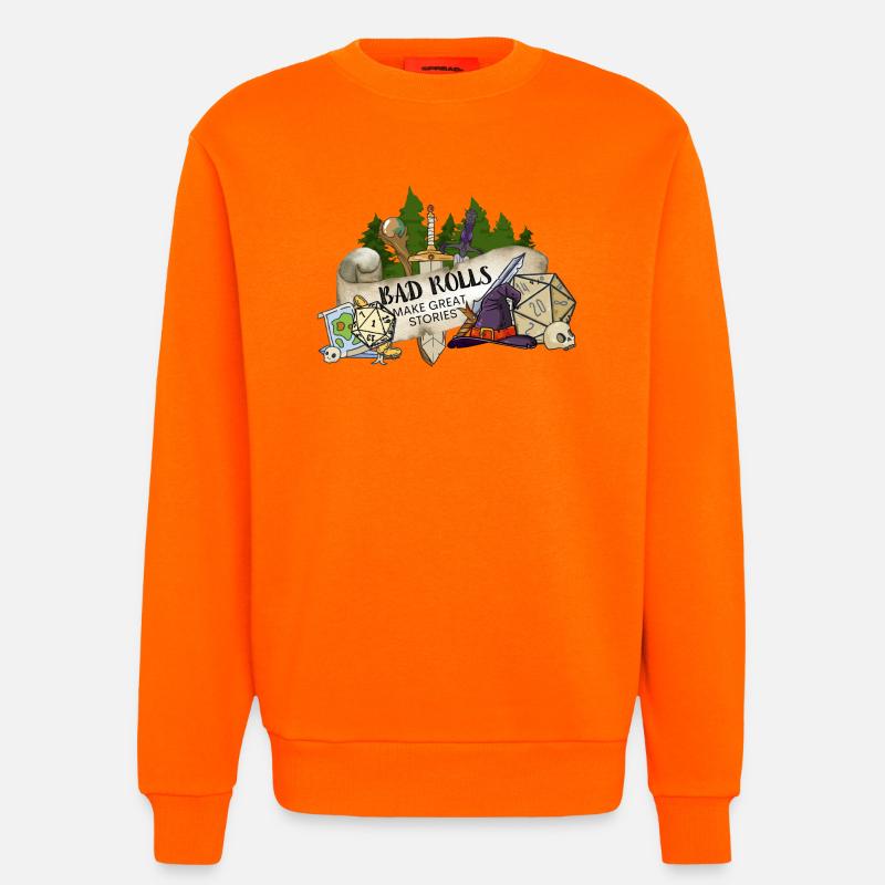 Bad Rolls make great stories - Sweatshirt - made by SPREAD  - SUNSET ORANGE