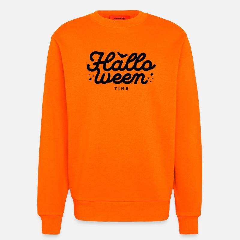 Celestial Night Sky Pattern Print - Sweatshirt - made by SPREAD  - SUNSET ORANGE