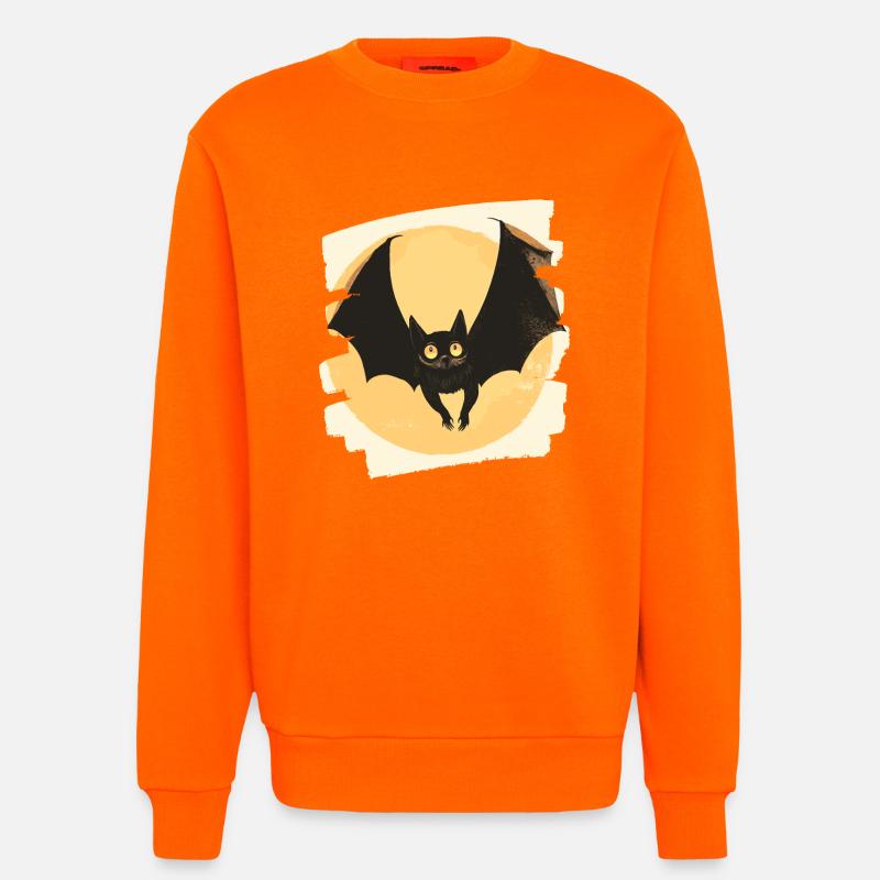 Fledermaus Retro - Sweatshirt - made by SPREAD  - SUNSET ORANGE