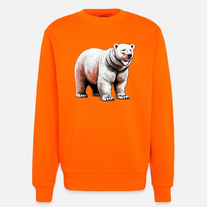 Weißer Eisbär - Sweatshirt - made by SPREAD  - SUNSET ORANGE