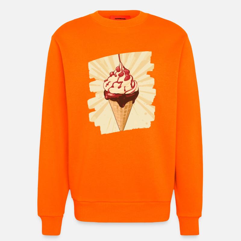 Eiscreme Eis - Sweatshirt - made by SPREAD - SUNSET ORANGE