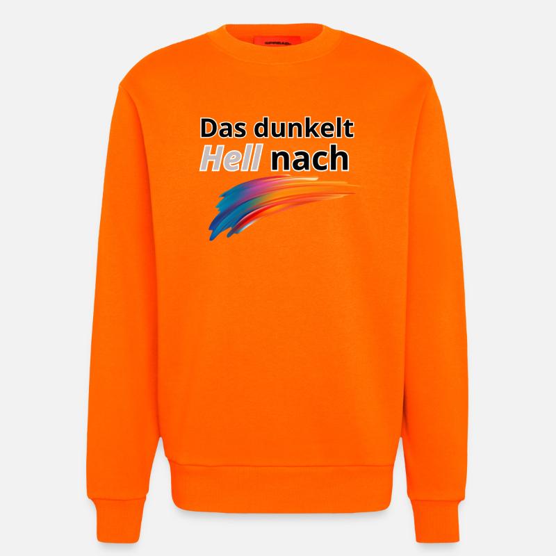 Das Dunkelt hell nach - Sweatshirt - made by SPREAD - SUNSET ORANGE