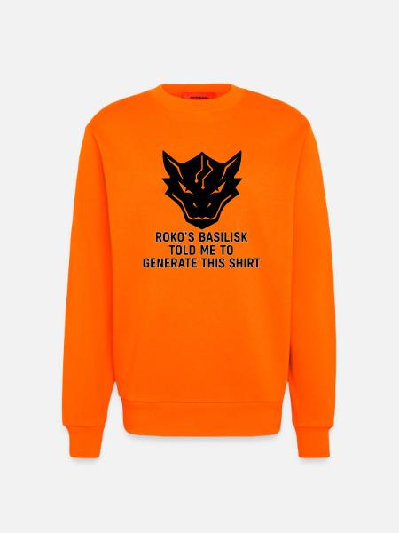 Generated by the Basilisk - Sweatshirt - made by SPREAD - SUNSET ORANGE