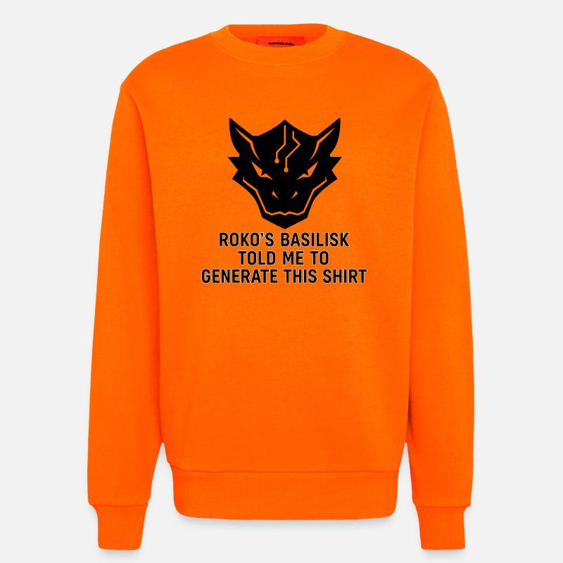 Généré par le Basilic - Sweat bio décontracté fabriqué en UE - SUNSET ORANGE