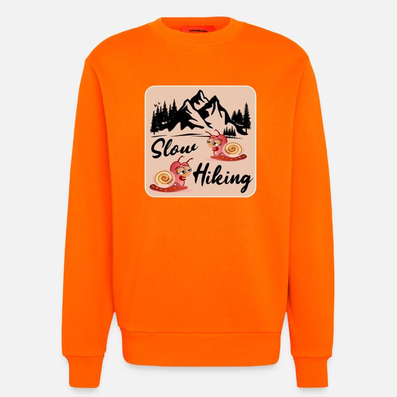 LANGSAM WANDERNDES PAAR SCHNECKE - Sweatshirt - made by SPREAD  - SUNSET ORANGE