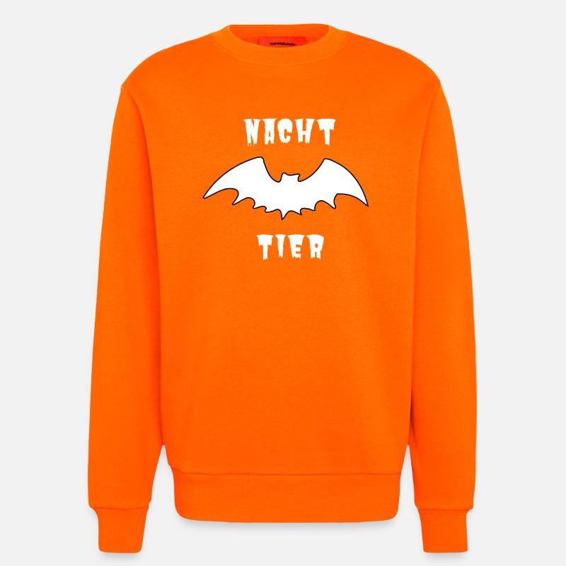 Nachttier_Weis_1 - Sweatshirt - made by SPREAD  - SUNSET ORANGE