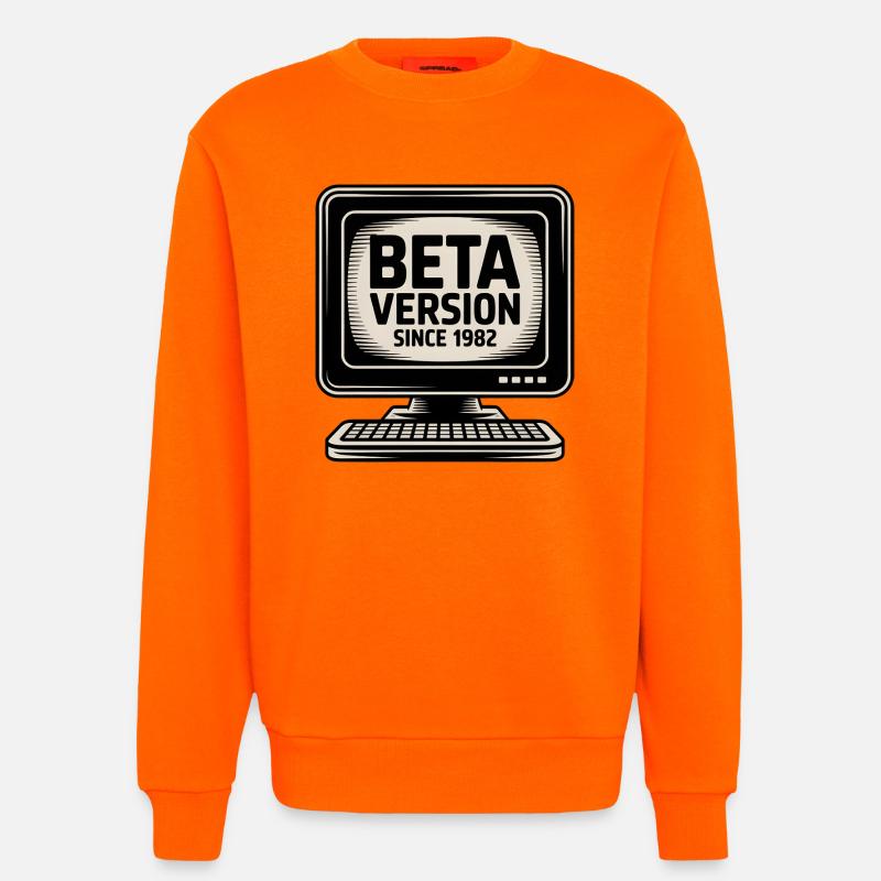 Retro Computer Beta Version Design - Sweatshirt - made by SPREAD  - SUNSET ORANGE