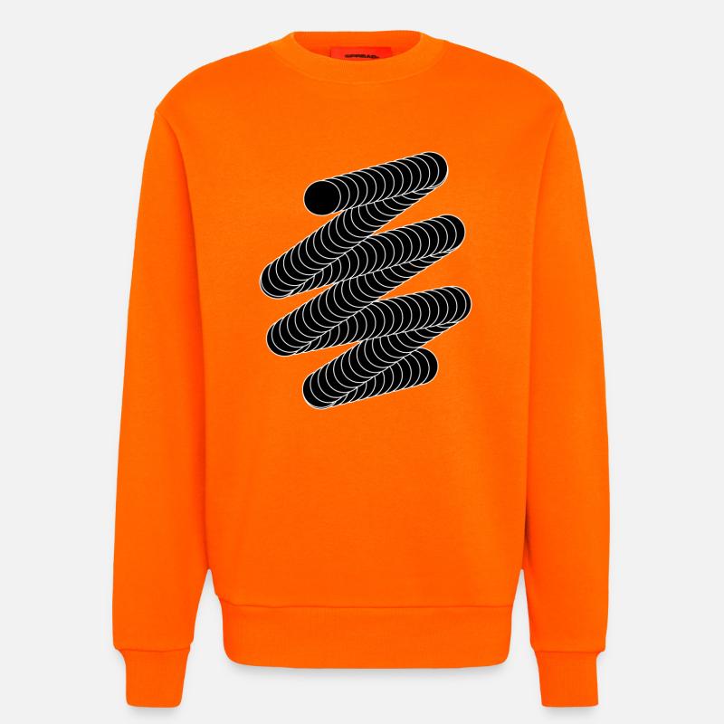 Modern Spiral Pattern Design - Sweatshirt - made by SPREAD - SUNSET ORANGE