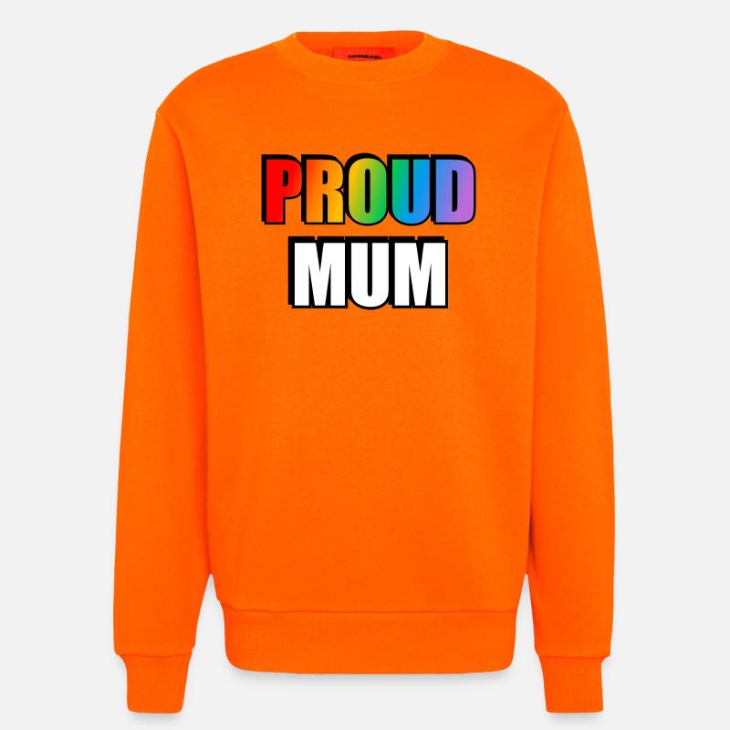 Regenbogen Stolz Mutter Schwul Verbündeter - Sweatshirt - made by SPREAD  - SUNSET ORANGE