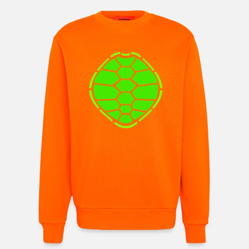 Turtle shell pattern turtle icon cool - Sweatshirt - made by SPREAD  - SUNSET ORANGE