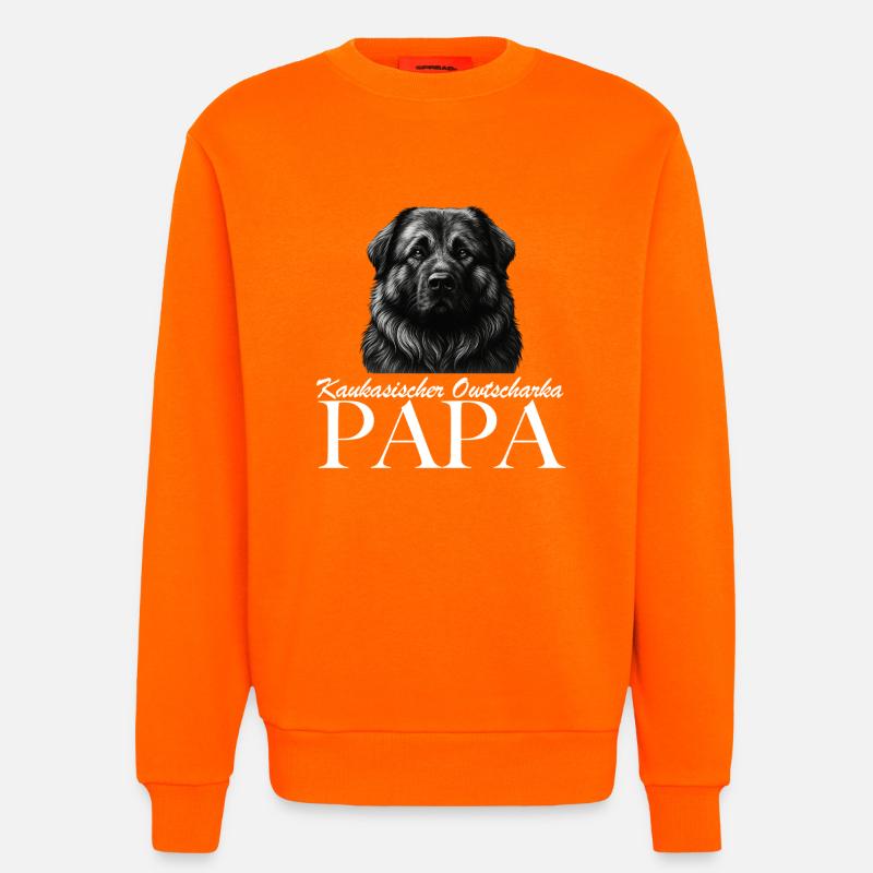 Kaukasischer Owtscharka Papa - Sweatshirt - made by SPREAD  - SUNSET ORANGE