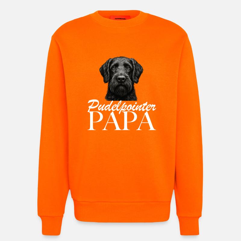 Pudelpointer Papa - Sweatshirt - made by SPREAD  - SUNSET ORANGE