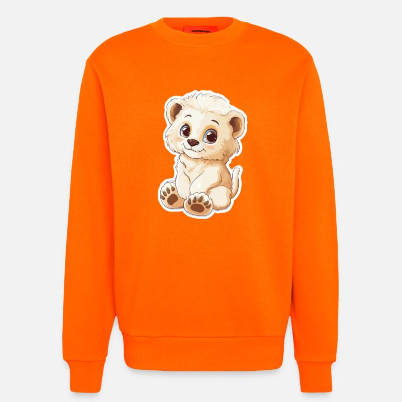 Löwe - Sweatshirt - made by SPREAD  - SUNSET ORANGE