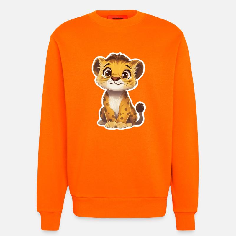 Löwe - Sweatshirt - made by SPREAD  - SUNSET ORANGE