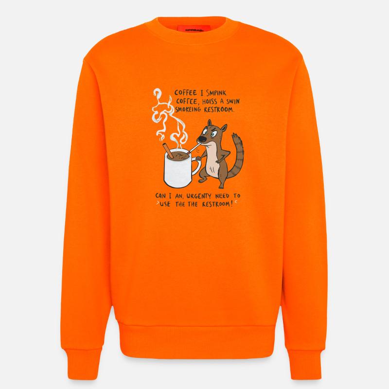 Kaffee Notfall Beutier Eichhörnchen Kippe  - Sweatshirt - made by SPREAD  - SUNSET ORANGE
