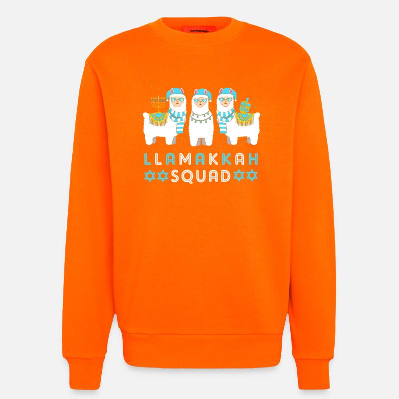 Hanoukka Hanoukka Hanoukka - Sweat bio décontracté fabriqué en UE - SUNSET ORANGE