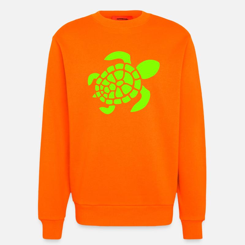 Turtle Logo Turtle Shell Pattern Icon - Sweatshirt - made by SPREAD  - SUNSET ORANGE