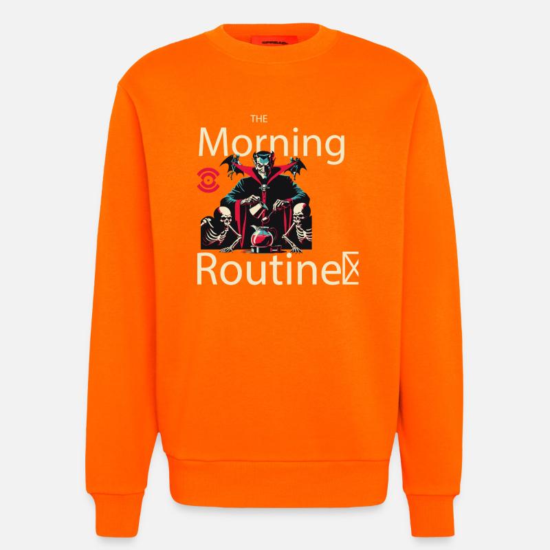 Spooky Morning Routine - Sweatshirt - made by SPREAD  - SUNSET ORANGE