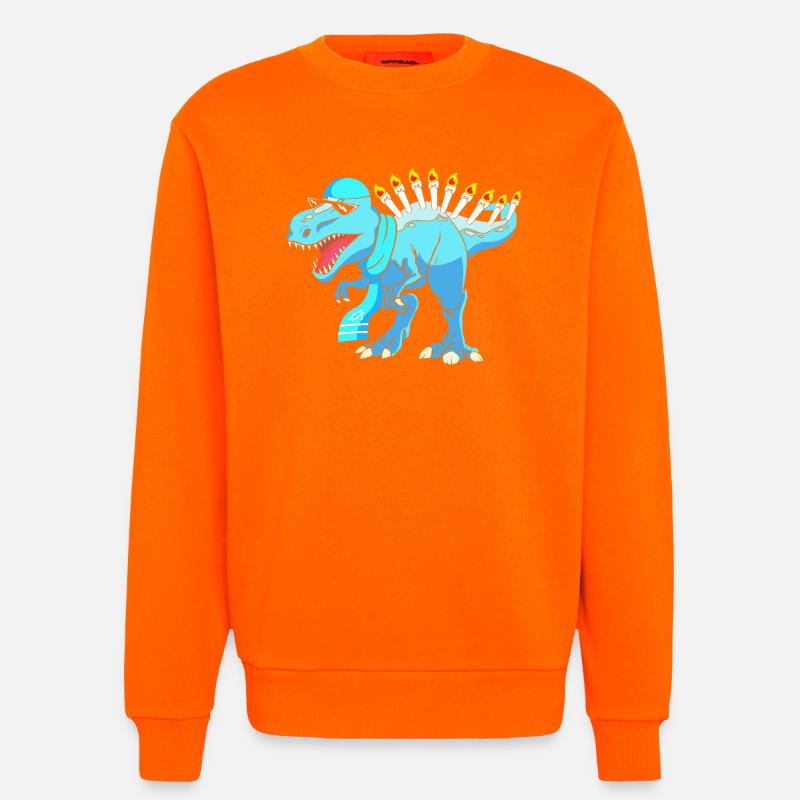 Hanoukka Hanoukka Hanoukka - Sweat bio décontracté fabriqué en UE - SUNSET ORANGE