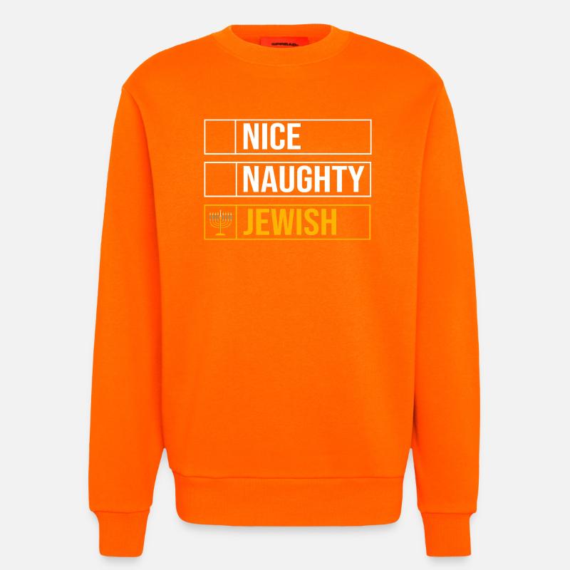 Hanoukka Hanoukka Hanoukka - Sweat bio décontracté fabriqué en UE - SUNSET ORANGE
