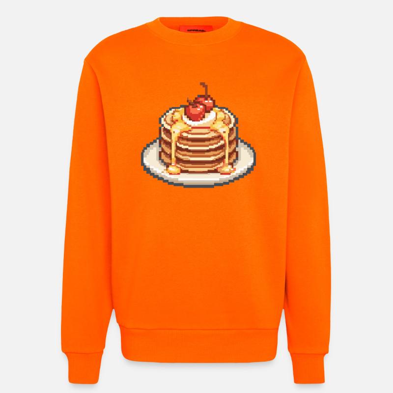 Pixel Pancake Kirschen - Sweatshirt - made by SPREAD  - SUNSET ORANGE